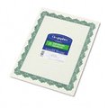 Inkinjection Parchment Paper Certificates  8-1/2 x 11  Optima Green Border  25 per Pack IN40780